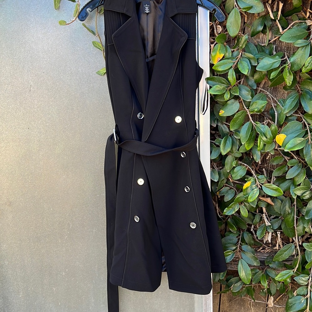 White House black market black and sliver blazer dress
